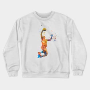 Basketball player in watercolor Crewneck Sweatshirt